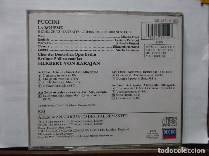 CDs de m&uacute;sica: PUCCINI - LA BOHEME.... - Foto 2