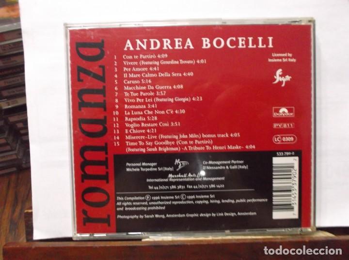 CDs de m&uacute;sica: ANDREA BOCELLI - ROMANZA - Foto 2