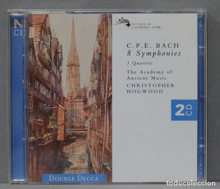 CDs de m&uacute;sica: 2 CD. 8 Symphonies. 3 Quartets. HOGWOOD. BACH - Foto 1