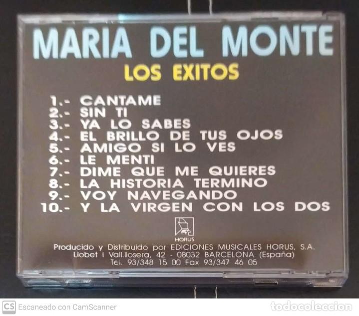 CDs de m&uacute;sica: MARIA DEL MONTE (LOS EXITOS) CD 1991 HORUS - Foto 2