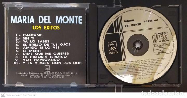 CDs de m&uacute;sica: MARIA DEL MONTE (LOS EXITOS) CD 1991 HORUS - Foto 3