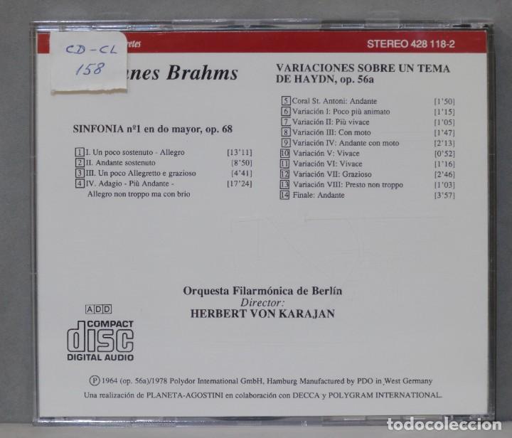 CDs de m&uacute;sica: CD. Karajan. Sinfonia No 1. BRAHMS - Foto 2