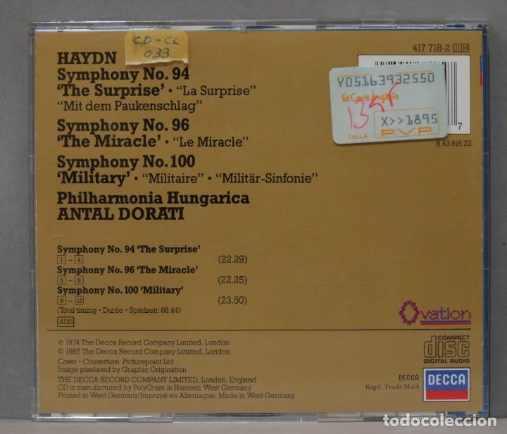 CDs de m&uacute;sica: CD. Haydn. Symphonies 94, 96.100 - Foto 2