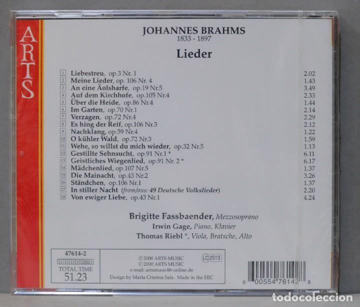 CDs de m&uacute;sica: CD. BRAHMS. LIEDER. BRIGITTE FASSB AENDER. PRECINTADO - Foto 2