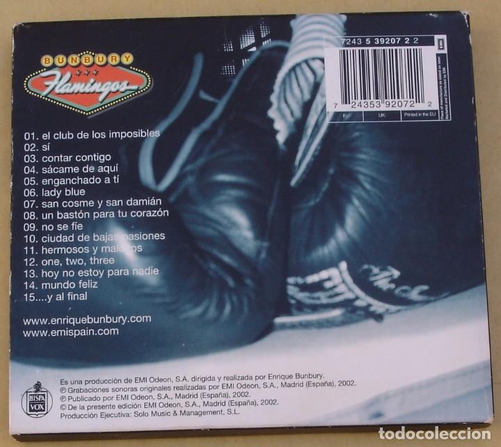 CDs de m&uacute;sica: BUNBURY - FLAMINGOS (CD DIGIPACK) 2002 - 15 TEMAS - Foto 3
