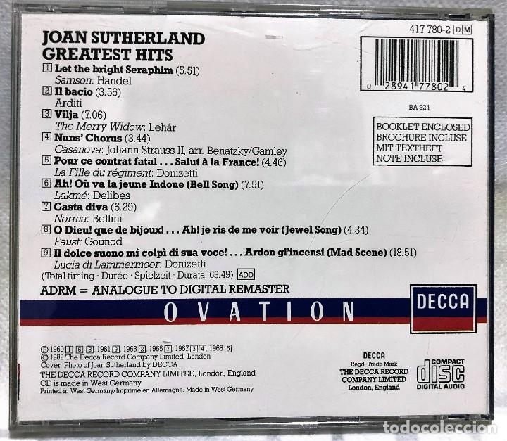 CDs de m&uacute;sica: Joan Sutherland - Greatest Hits - Foto 3