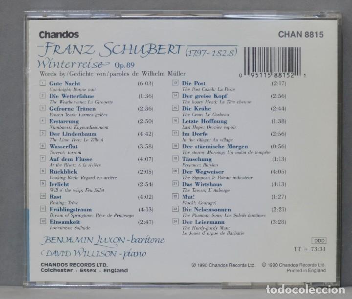 CDs de m&uacute;sica: CD. Schubert. Benjamin Luxon. David Willison. W&iacute;nterre&iacute;se - Foto 2