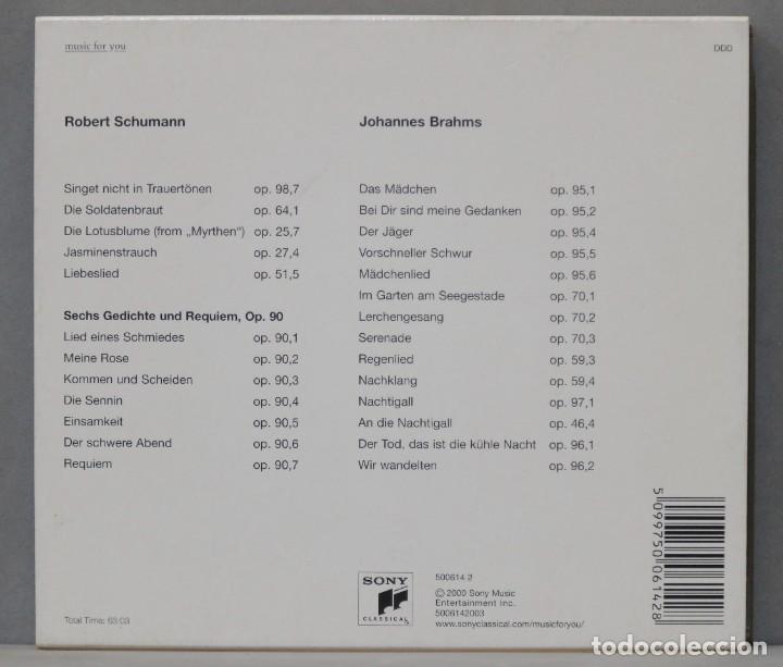 CDs de m&uacute;sica: CD. SONGS. BRAHMS. SCHUMANN. BRAHMS - Foto 2
