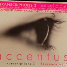 CDs de Música: ACCENTUS * CD * LAURENCE EQUILBEY TRANSCRIPTIONS 2 * LTD DIGIPACK * PRECINTADO!!. Lote 283383063
