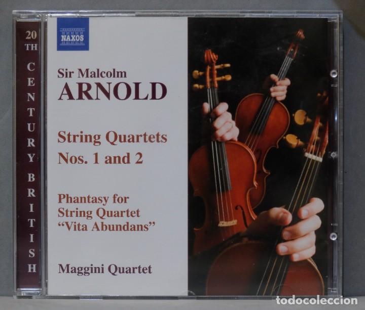CDs de m&uacute;sica: CD. Sir Malcolm Arnold. Maggini Quartet. String Quartets Nos. 1 And 2. Phantasy For String Quart - Foto 1