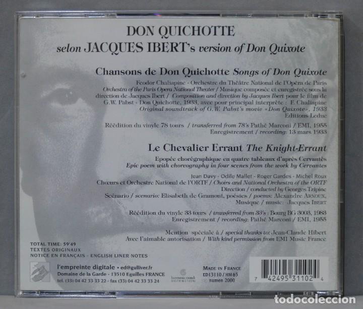 CDs de m&uacute;sica: CD. Don Quichotte. Selon Jacques Ibert - Foto 2