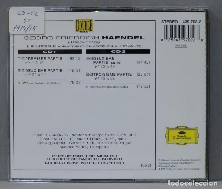 CDs de m&uacute;sica: 2 CD. LE MESSIE. KARL RICHTER. HAENDEL - Foto 2