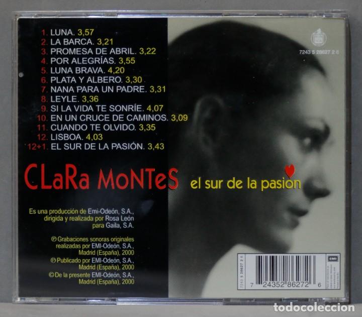 CDs de m&uacute;sica: CD. CLARA MONTES. EL SUR DE LA PASION - Foto 2