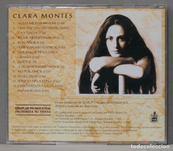 CDs de m&uacute;sica: CD. CLARA MONTES. CANTA A ANTONIO GALA - Foto 2