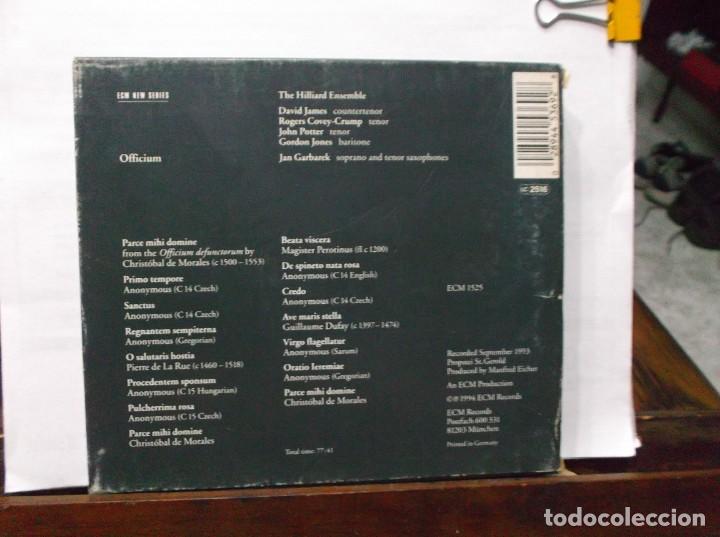 CDs de m&uacute;sica: OFFICIUM - JAN GARBAREK - THE HILLIARD ENSEMBLE - Foto 2