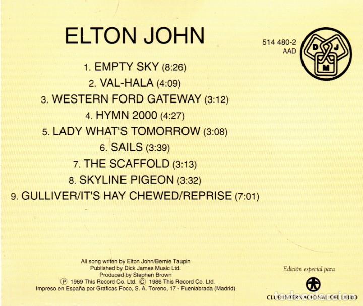 CDs de m&uacute;sica: �R513 - ELTON JOHN. VERSION ORIGINAL. CD. - Foto 2