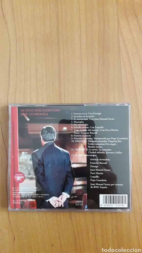 CDs de m&uacute;sica: JOS&Eacute; GUARDIOLA. 40 ANIVERSARIO - Foto 2