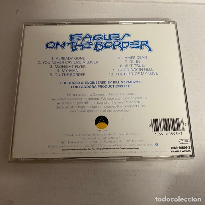 CDs de m&uacute;sica: CD - Eagles - on the border - Foto 2