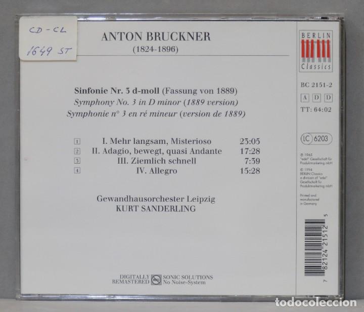 CDs de m&uacute;sica: CD. Symphony 3. BRUCKNER. SANDERLING - Foto 2