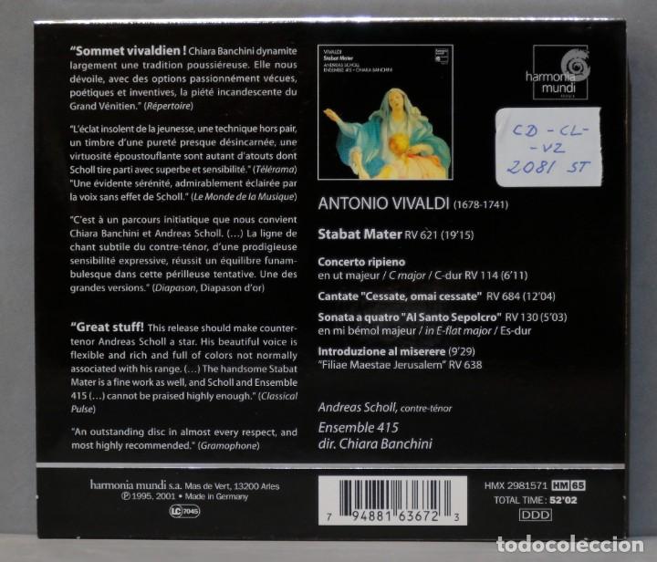 CDs de m&uacute;sica: CD. Vivaldi. Stabat Mater. BACHINI - Foto 2