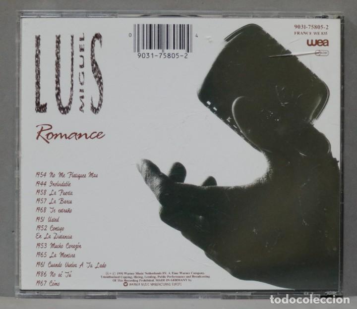 CDs de m&uacute;sica: CD. LUIS MIGUEL. ROMANCE - Foto 2