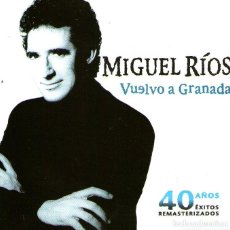 CDs de Música: DOBLE CD ALBUM: MIGUEL RÍOS - VUELVO A GRANADA - 40 ÉXITOS - UNIVERSAL / EMI ODEON - AÑO 2003. Lote 284838353
