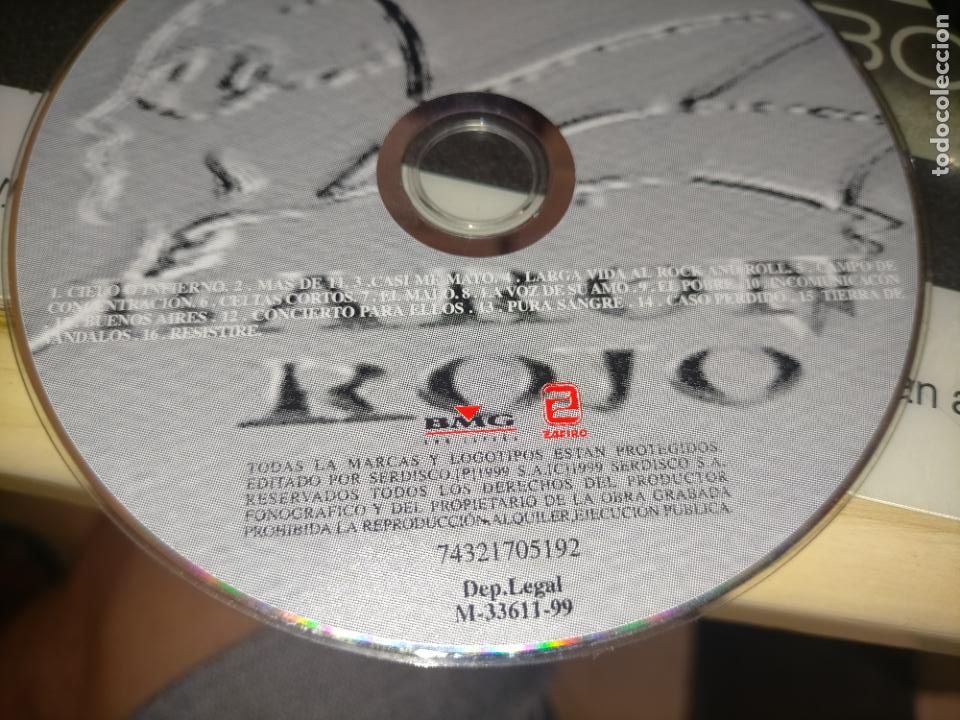 CDs de m&uacute;sica: CD 2 BARON ROJO - Foto 2