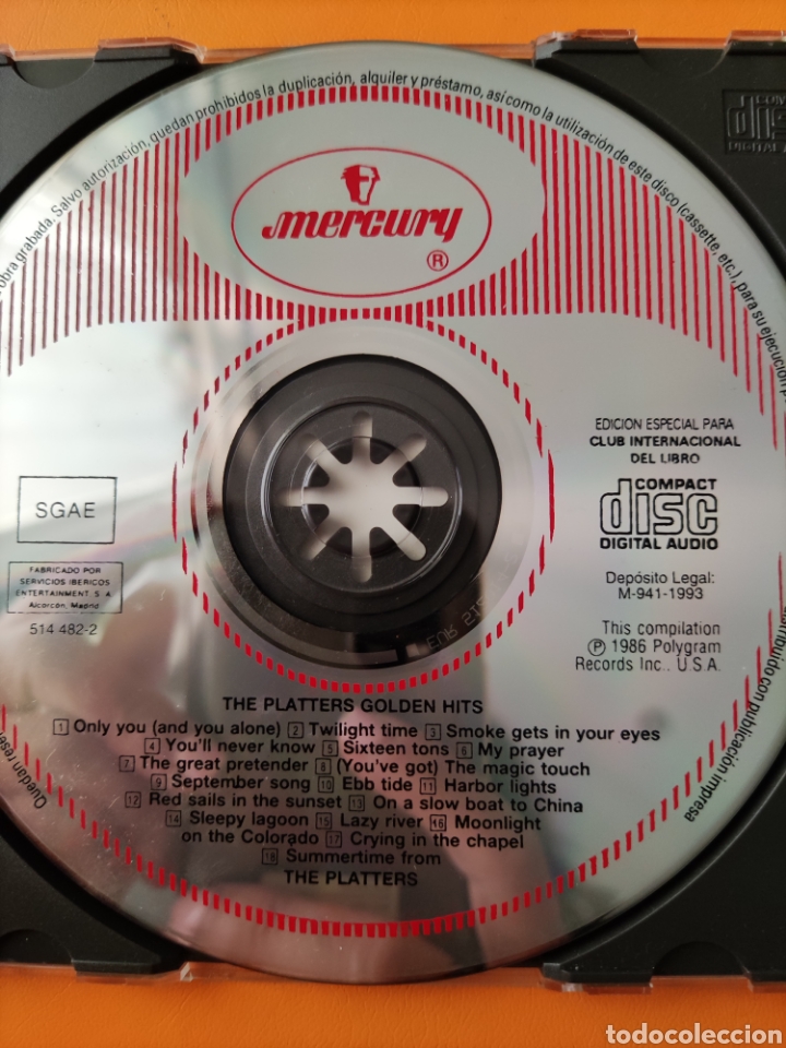 CDs de m&uacute;sica: CD THE PLATTERS- GOLDEN HITS - Foto 3