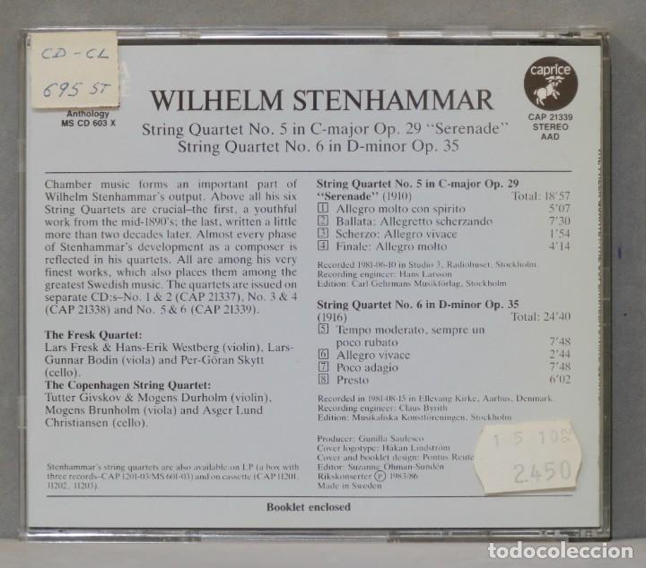 CDs de m&uacute;sica: CD. Wilhelm Stenhammar. The Gotland Quartet. String Quartets No. 5 & 6 - Foto 2