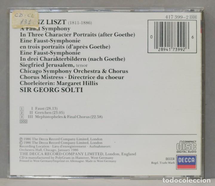 CDs de m&uacute;sica: CD. Solti. A Faust Symphony. LISZT - Foto 2