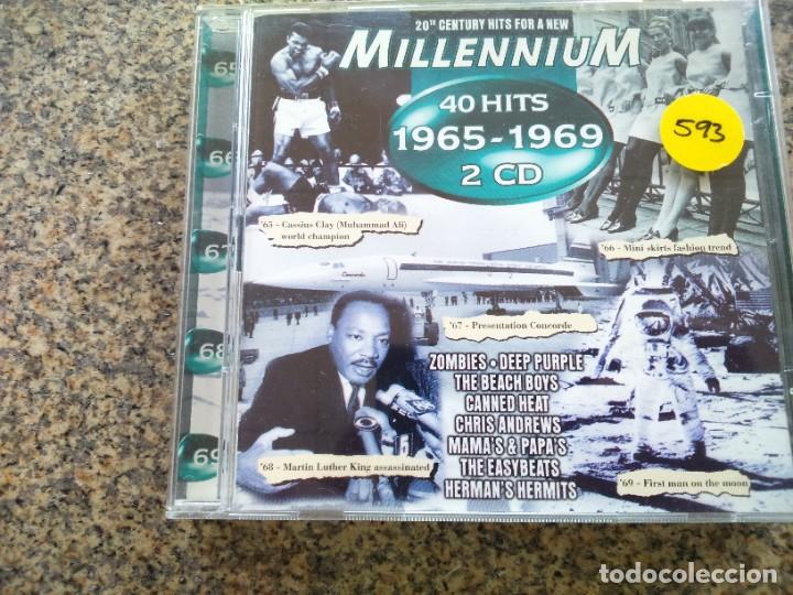CDs de m&uacute;sica: CD -- MILLENNIUM -- 40 HITS - 1965 / 1969 -- DOBLE CD -- - Foto 1