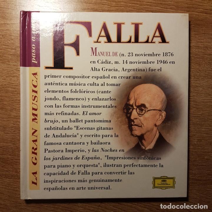 CDs de m&uacute;sica: LIBRO CD LA GRAN M&Uacute;SICA PASO A PASO. MANUEL DE FALLA - Foto 1