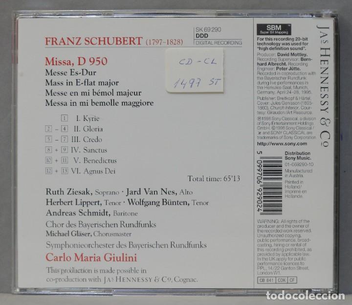 CDs de m&uacute;sica: CD. Giulini. Missa, D 950. SCHUBERT - Foto 2