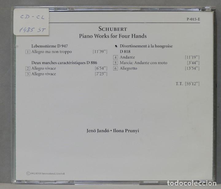 CDs de m&uacute;sica: CD. schubert. piano works for four hands. PRUNYI - Foto 2