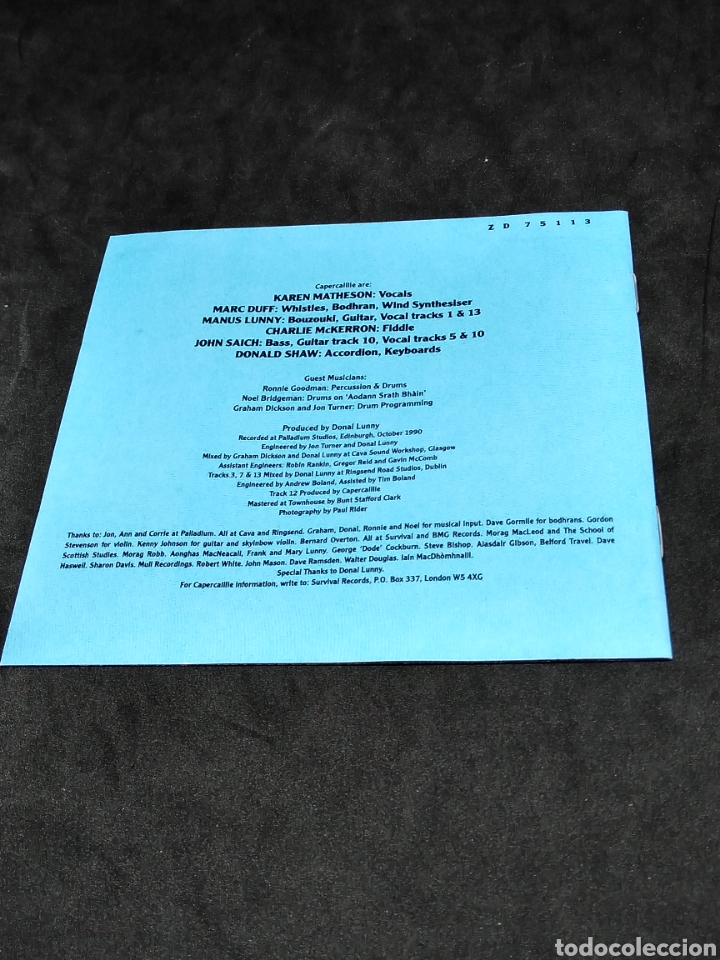 CDs de m&uacute;sica: CAPERCAILLIE - DELIRIUM - CD - 1991 - DISCO COMPROBADO - Foto 4