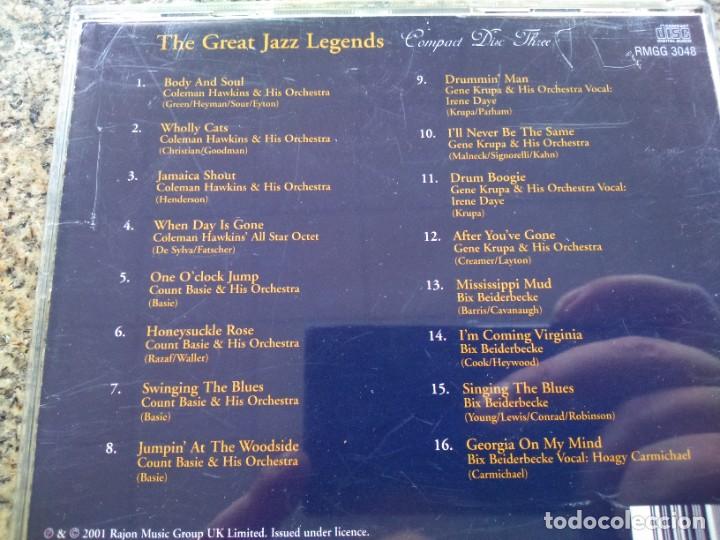 CDs de m&uacute;sica: CD -- THE GREAT JAZZ LEGENDS -- 16 TEMAS -- - Foto 2