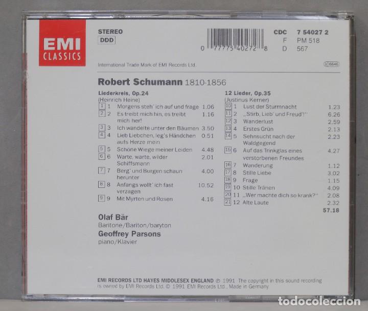 CDs de m&uacute;sica: CD. Schumann. Olaf Bar. Op.35. Op 24 - Foto 2