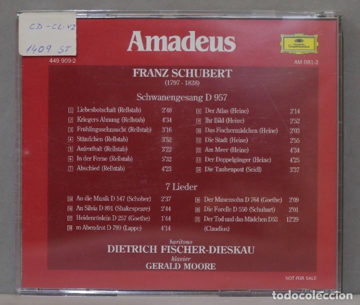 CDs de m&uacute;sica: CD. Moore. Schwanengesang. 7 Lieder. SCHUBERT - Foto 2