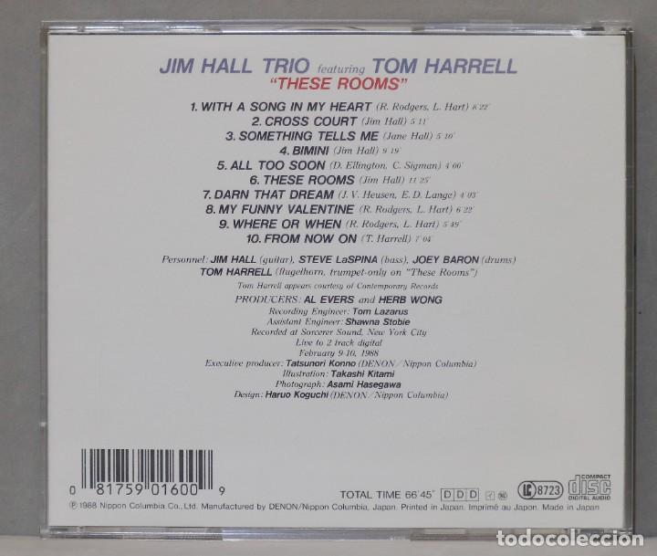 CDs de m&uacute;sica: CD. Jim Hall Trio Featuring Tom Harrell. These Rooms - Foto 2