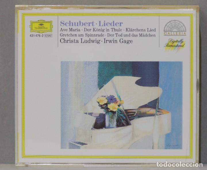 CDs de m&uacute;sica: 2 CD. Christa Ludwig. Irwin Gage. Schubert. Lieder - Foto 1
