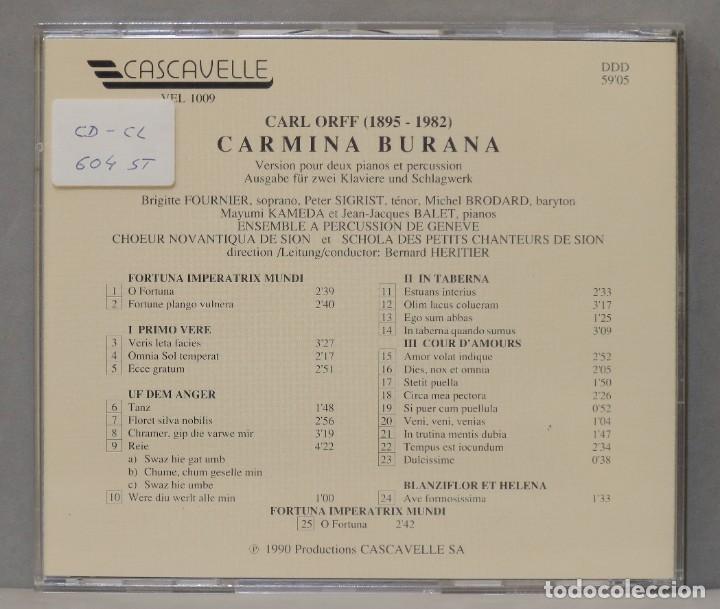 CDs de m&uacute;sica: CD. Carl Orff. Carmina Burana - Foto 2