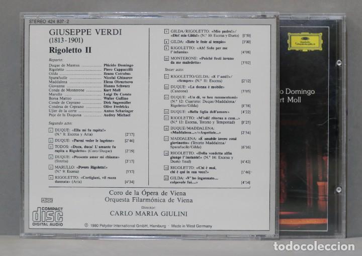 CDs de m&uacute;sica: 2 CD. RIGOLETTO. VERDI. LA GRAN OPERA - Foto 2