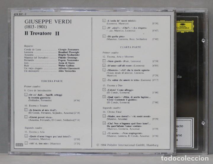 CDs de m&uacute;sica: 2 CD. IL TROVATORE. VERDI. LA GRAN OPERA - Foto 2