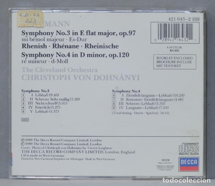 CDs de m&uacute;sica: CD. Dohn&aacute;nyi. Symphonies 3 & 4. SCHUMANN - Foto 2