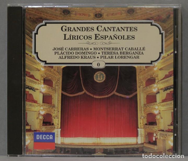 CDs de m&uacute;sica: CD. Grandes Cantantes Liricos Espa&ntilde;oles