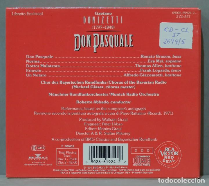 CDs de m&uacute;sica: 2 CD. Abbado. Don Pasquale. DONIZETTI - Foto 2