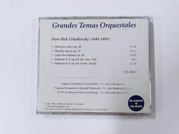 CDs de m&uacute;sica: CLASSICAL PLUS. TCHAIKOVSKY. CD. TDKCD52 - Foto 3