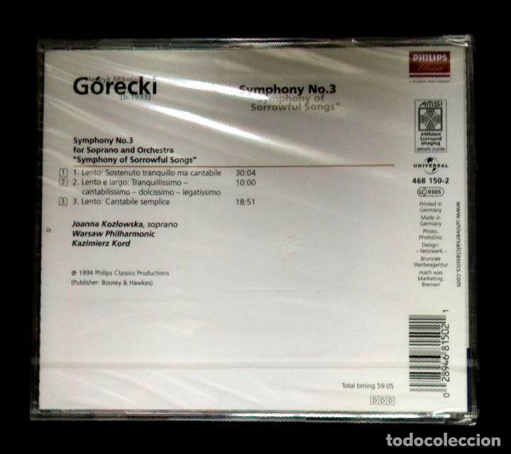CDs de m&uacute;sica: GORECKI - Symphony No. 3 - Cd - PHILIPS (Nuevo / Precintado) - Foto 2