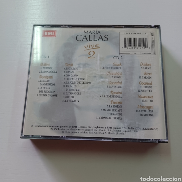 CDs de m&uacute;sica: MARIA CALLAS VIVE - 2 CD EMI 1996 - Foto 5