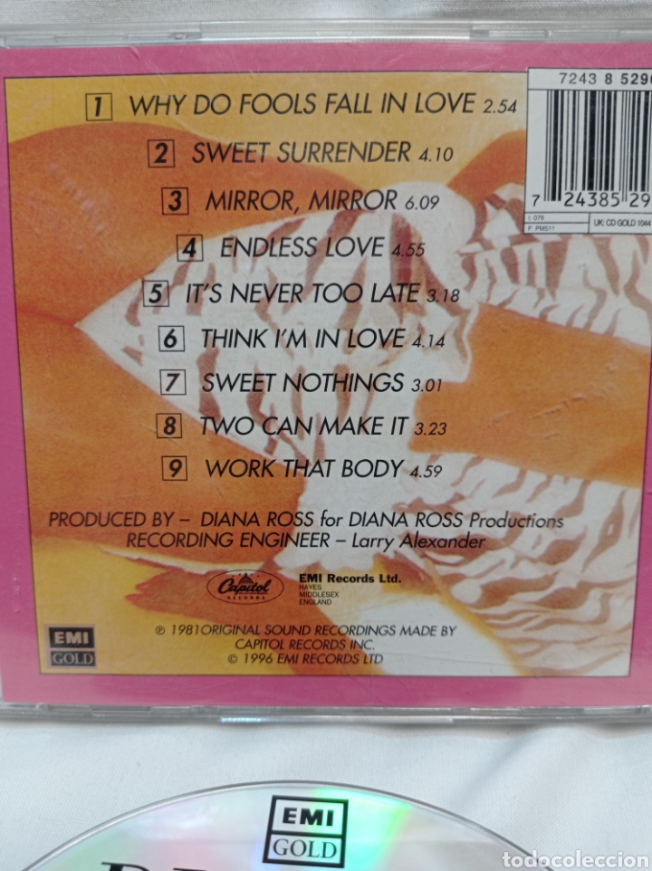 CDs de m&uacute;sica: CD DIANA ROSS WHY DO FOOLS FALL IN LOVE - Foto 3